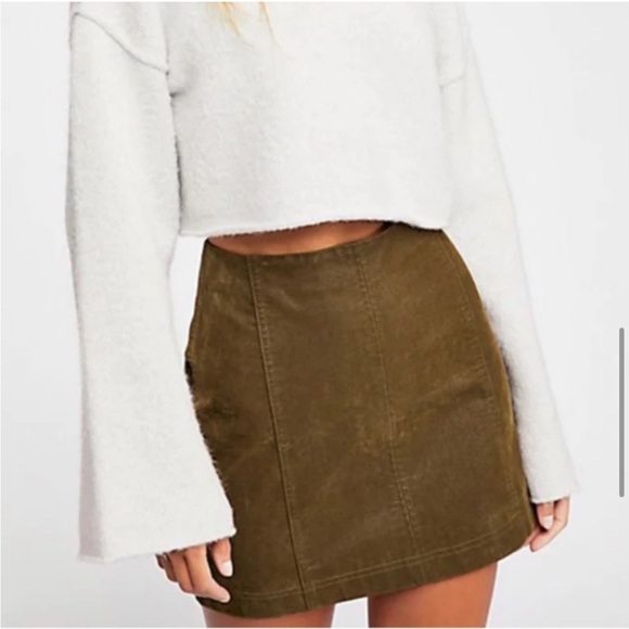 Free People Dresses & Skirts - Free People Modern Femme Vegan Leather Mini Skirt